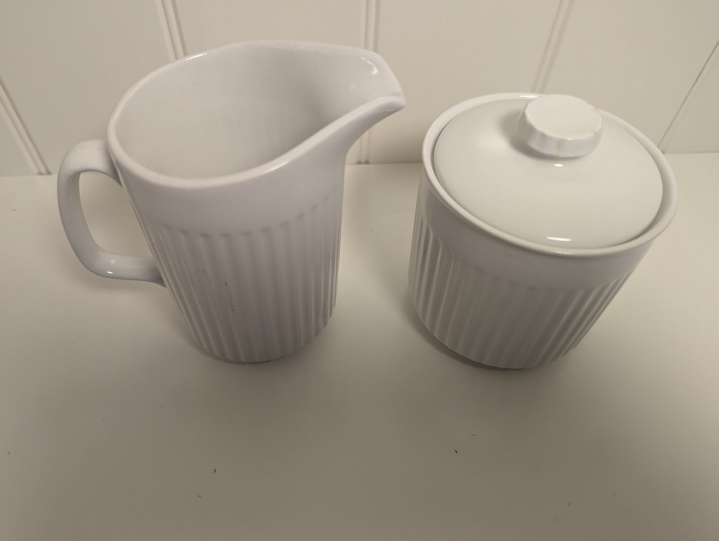 Cream and sugar bowl made in England