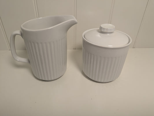 Cream and sugar bowl made in England