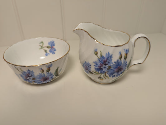 Adderley Fine Bone China Creamer and Sugar Bowl England