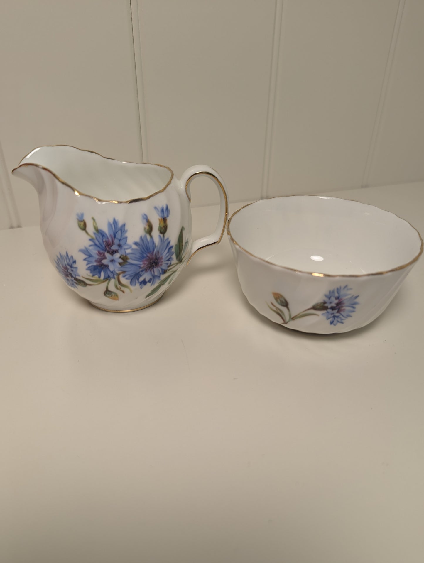 Adderley Fine Bone China Creamer and Sugar Bowl England