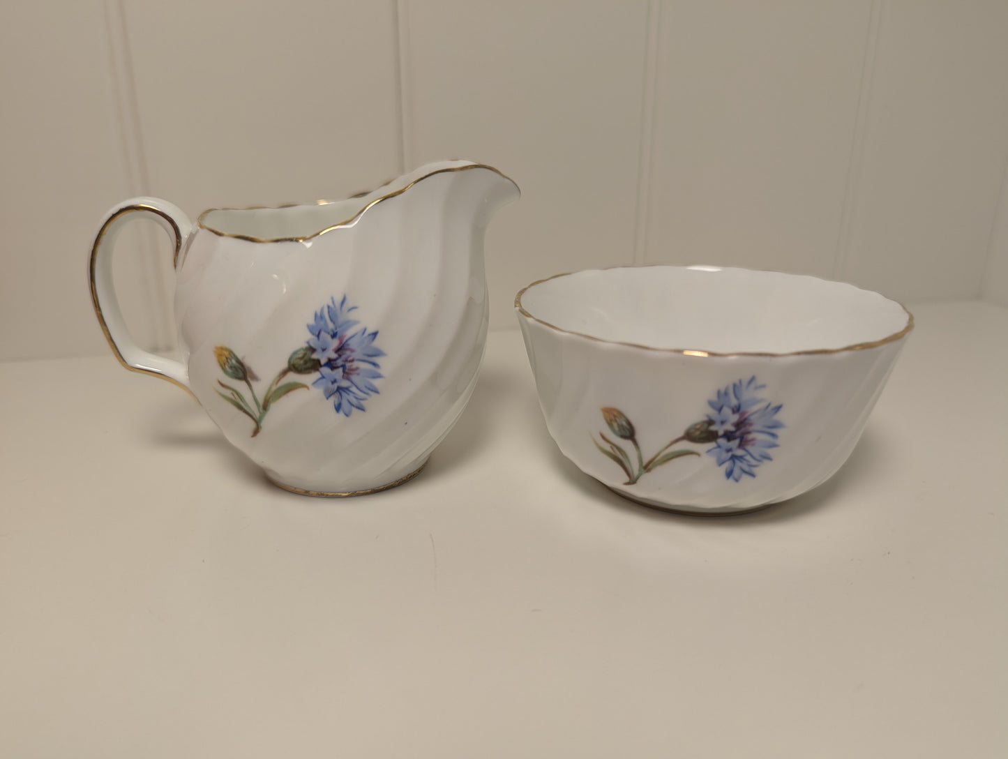 Adderley Fine Bone China Creamer and Sugar Bowl England